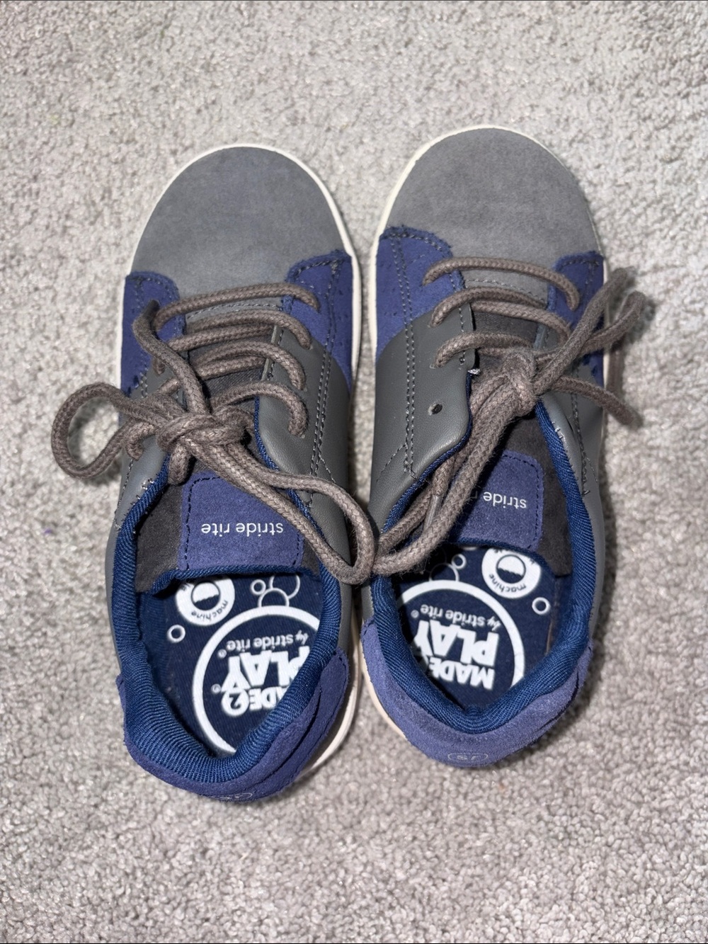 Stride Rite Grey and Navy Kids Sneakers